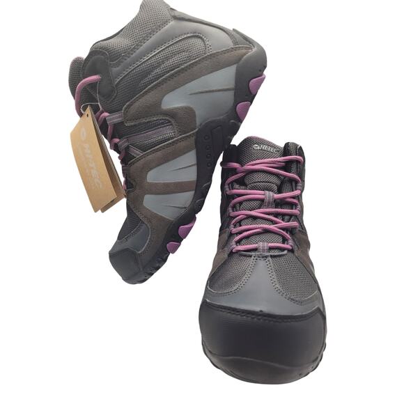 Hi Tek Hiking Boots Women Gray/purple NWT Sz 6.5 - Picture 2 of 6